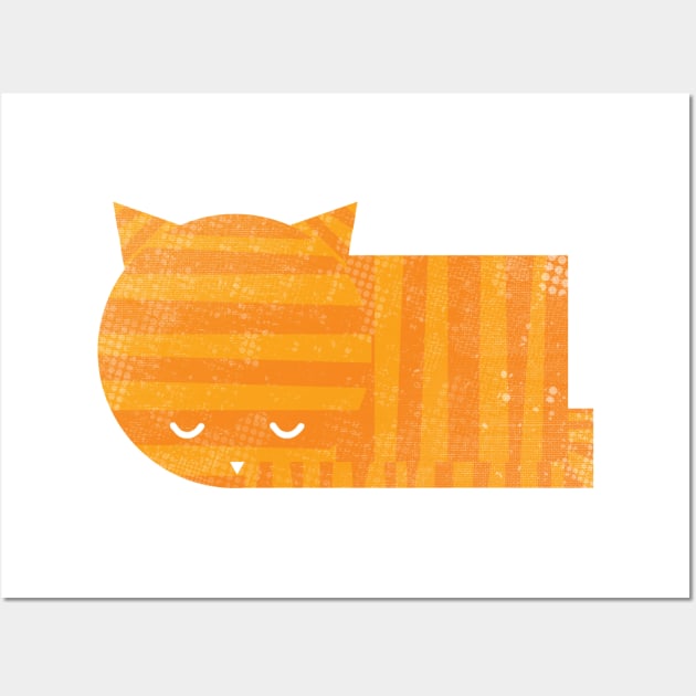 Sleeping Tabby Wall Art by BeanePod